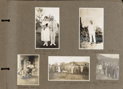 A page from an album made by Ernest Emley. Kenya c.1929.